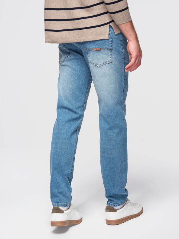 Ombre Clothing Muške traper hlače SLIM FIT s prslinama - svetlo plave V1 OM-PADP-0255 Ombre Clothing