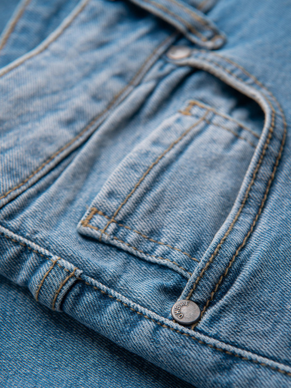 Ombre Clothing Muške traper hlače SLIM FIT s prslinama - svetlo plave V1 OM-PADP-0255 Ombre Clothing