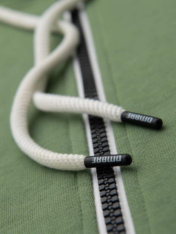 Ombre Clothing Muška mikna BASIC na rajsferšlusu sa kapuljačom - zelena V3 OM-SSBZ-0178 Ombre Clothing