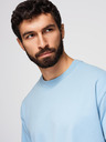 Ombre Clothing Muška pamučna majica LOOSE FIT s okruglim vratom - plava V7 OM-TSBC-0267 Ombre Clothing