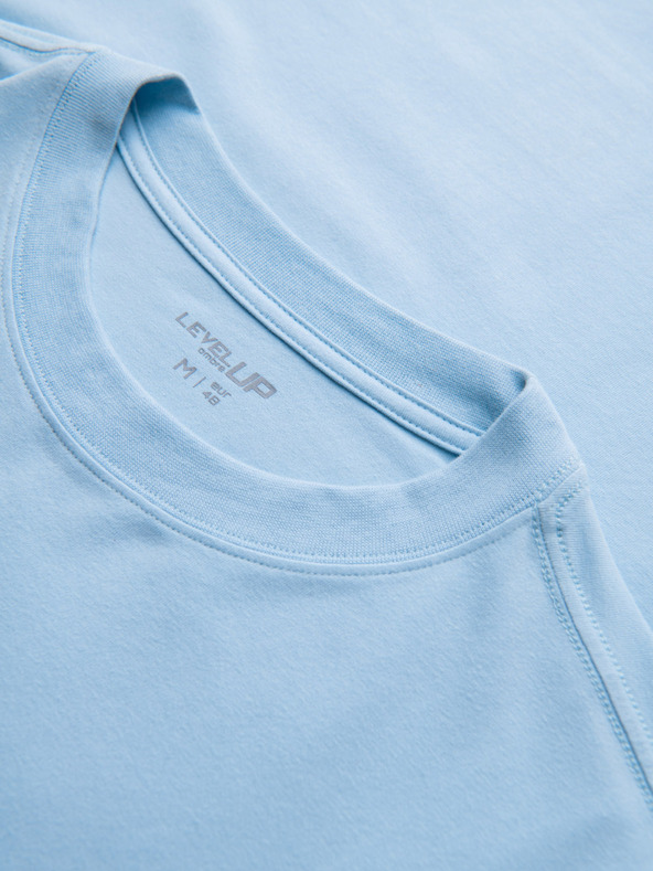 Ombre Clothing Muška pamučna majica LOOSE FIT s okruglim vratom - plava V7 OM-TSBC-0267 Ombre Clothing