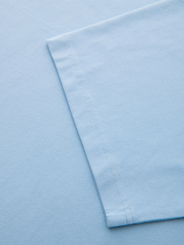 Ombre Clothing Muška pamučna majica LOOSE FIT s okruglim vratom - plava V7 OM-TSBC-0267 Ombre Clothing