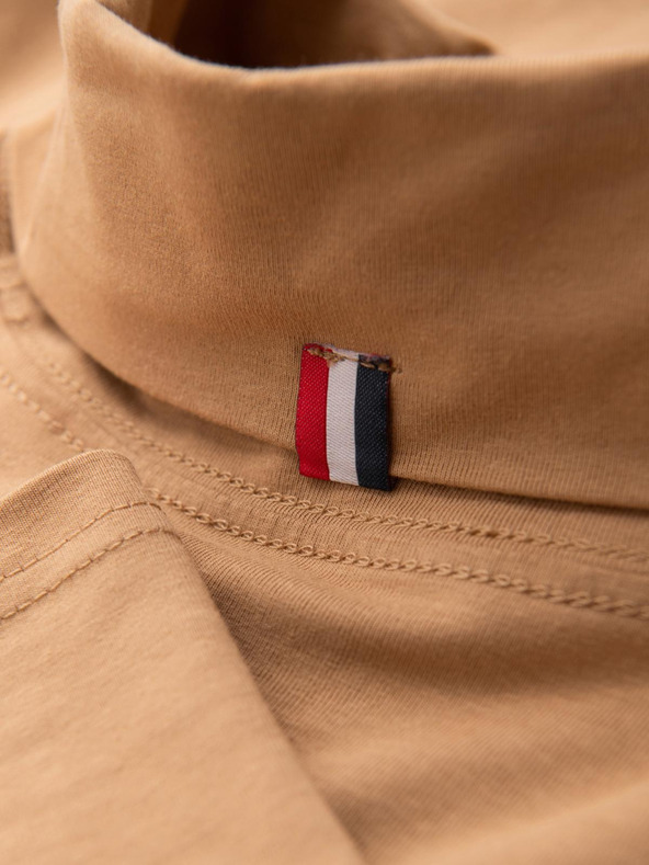 Ombre Clothing Muški roletom s dugim rukavima - svijetlo smeđ V5 OM-LSCL-0130 Ombre Clothing