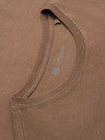 Ombre Clothing Muška majica s urbanim printom i dugim rukavima - svijetlo smeđa V1 OM-LSPT-0131 Ombre Clothing