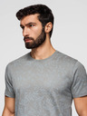 Ombre Clothing Muška pamučna majica s cvjetnim printom - siva V3 OM-TSFP-0262 Ombre Clothing