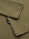 Ombre Clothing Muška majica s urbanim printom i dugim rukavima - maslinasto zelena V1 OM-LSPT-0131 Ombre Clothing