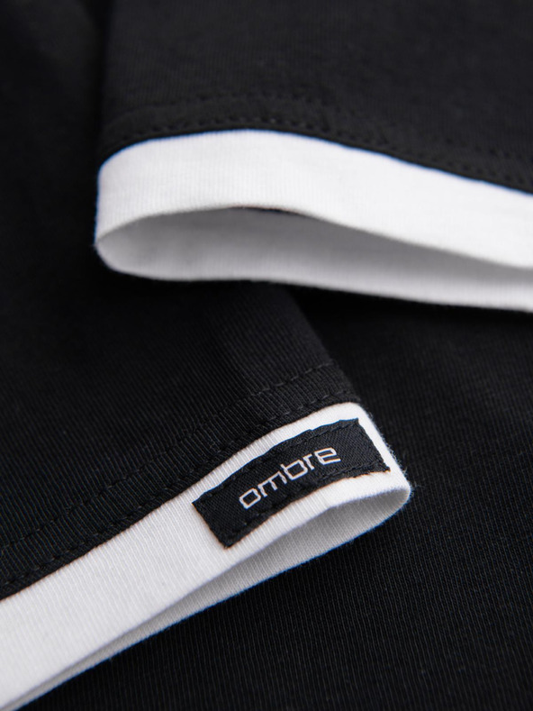 Ombre Clothing Muška pamučna majica s kapuljačom - crna V9 OM-TSCT-0256 Ombre Clothing