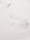 Ombre Clothing Muška pamučna majica s dugim rukavima i okruglim vratom - bijela V3 OM-LSPT-0136 Ombre Clothing