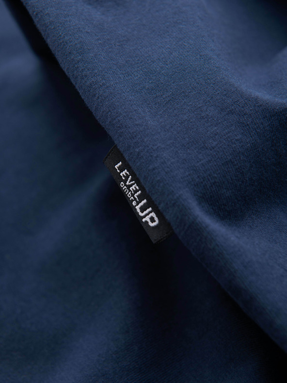 Ombre Clothing Muška pamučna majica LOOSE FIT s okruglim vratom - tamno plava V9 OM-TSBC-0267 Ombre Clothing