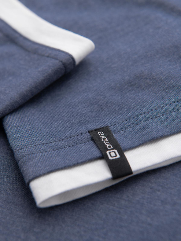 Ombre Clothing Muška pamučna majica s kapuljačom - tamno plava melanž V12 OM-TSCT-0256 Ombre Clothing