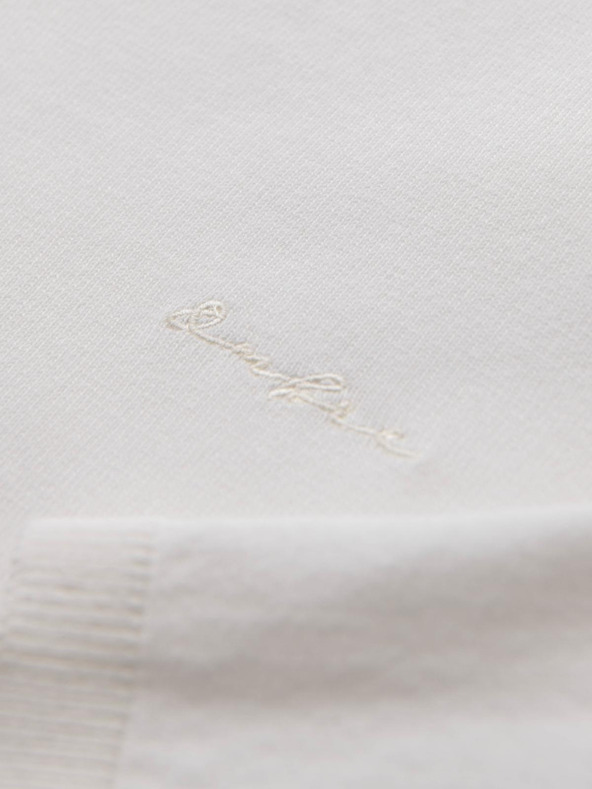 Ombre Clothing Muški polo pulover sa vezom na prsima - bijeli V2 OM-POLS-0140 Ombre Clothing