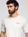 Ombre Clothing Muška majica sa malim printom na prsima - bijela V3 OM-TSPT-0258 Ombre Clothing