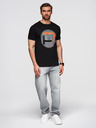 Ombre Clothing Muška majica sa velikim printom - crna V2 OM-TSPT-0245 Ombre Clothing