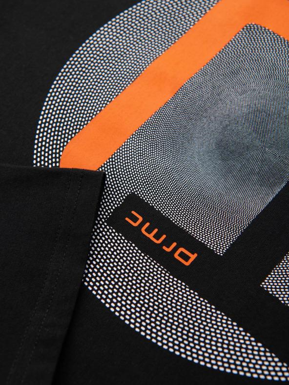 Ombre Clothing Muška majica sa velikim printom - crna V2 OM-TSPT-0245 Ombre Clothing