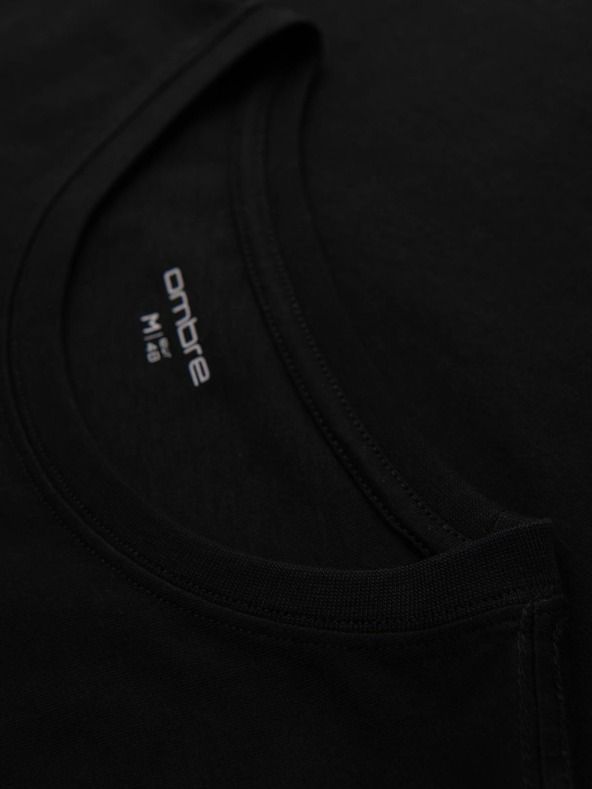Ombre Clothing Muška pamučna majica sa grafičkim printom - crna V2 OM-TSPT-0246 Ombre Clothing