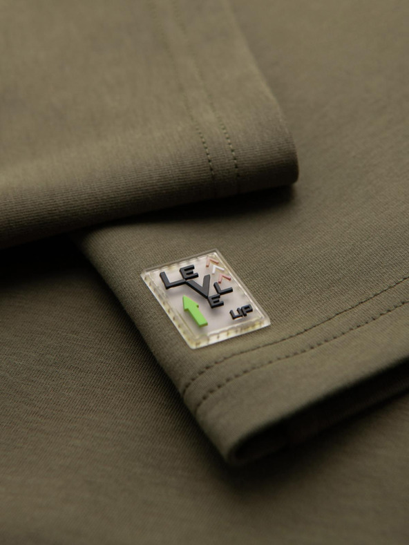 Ombre Clothing Muška majica COMFORT FIT sa raglan rukavima - maslinasto zelena V4 OM-TSCT-0240 Ombre Clothing