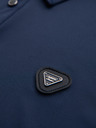 Ombre Clothing Polo majica sa dugim rukavima i elegantnim markiranim gumbima - tamno plava V3 OM-POLS-0139 Ombre Clothing