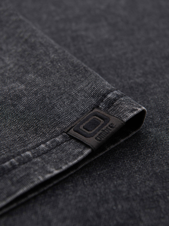 Ombre Clothing Muška majica sa efektom pranja - crna V1 OM-TSWT-0116 Ombre Clothing