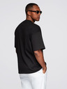 Ombre Clothing Muška pamučna majica sa aplikacijom nakita na prsima - crna V1 OM-TSCT-0290 Ombre Clothing