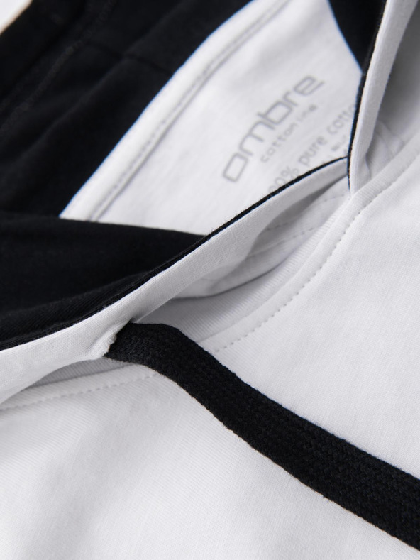 Ombre Clothing Muška pamučna majica sa kapuljačom - bijela V1 OM-TSCT-0256 Ombre Clothing