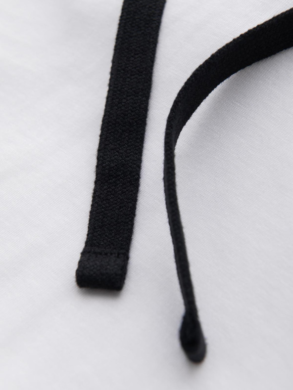 Ombre Clothing Muška pamučna majica sa kapuljačom - bijela V1 OM-TSCT-0256 Ombre Clothing
