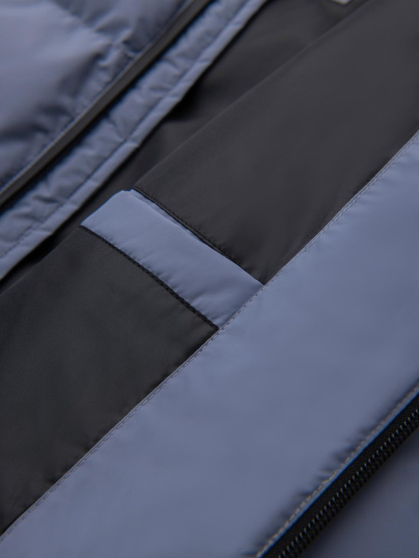 Ombre Clothing Muška zagrijana stepana jakna s raglan rukavima - faded purple V6 OM-JAHP-0302 Ombre Clothing