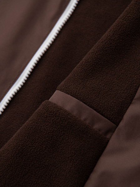 Ombre Clothing Muška lagana jakna regular fit s podstavom i kapuljačom - smeđa-bež V1 OM-JANP-0242 Ombre Clothing