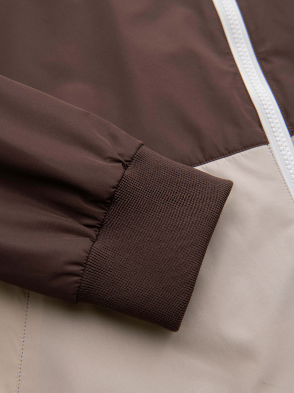 Ombre Clothing Muška lagana jakna regular fit s podstavom i kapuljačom - smeđa-bež V1 OM-JANP-0242 Ombre Clothing