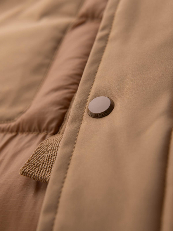 Ombre Clothing Muška dugačka stepana jakna s velikim džepovima - bež V2 OM-JALJ-0308 Ombre Clothing