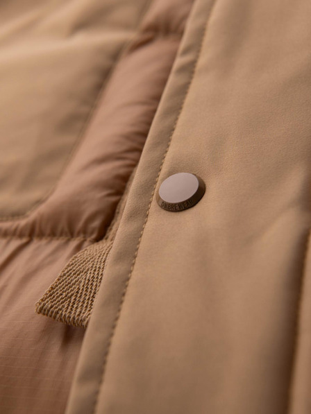 Ombre Clothing Muška dugačka stepana jakna s velikim džepovima - bež V2 OM-JALJ-0308 Ombre Clothing