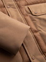 Ombre Clothing Muška dugačka stepana jakna s velikim džepovima - bež V2 OM-JALJ-0308 Ombre Clothing