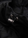 Ombre Clothing Muška dugačka stepana jakna s prirodnim punjenjem - crna V1 OM-JALJ-0212 Ombre Clothing