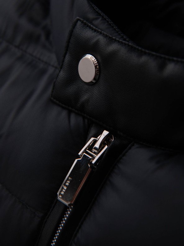 Ombre Clothing Muška stepana klasična jakna s pokrajnjom - crna V1 OM-JALP-0261 Ombre Clothing