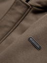 Ombre Clothing Muški vuneni kaput parka s kapuljačom - khaki V2 OM-COWC-0132 Ombre Clothing