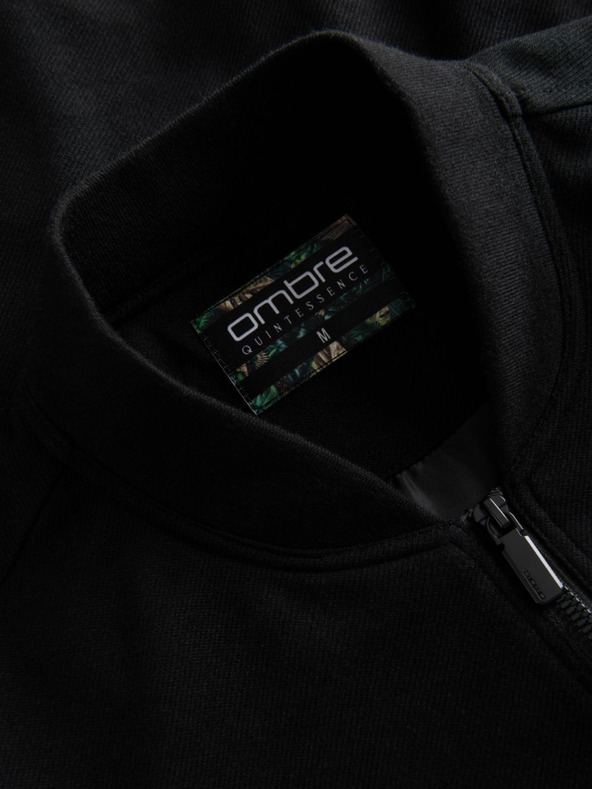 Ombre Clothing Muška bomber jakna s raglan rukavima - crna V1 OM-JANP-0159 Ombre Clothing