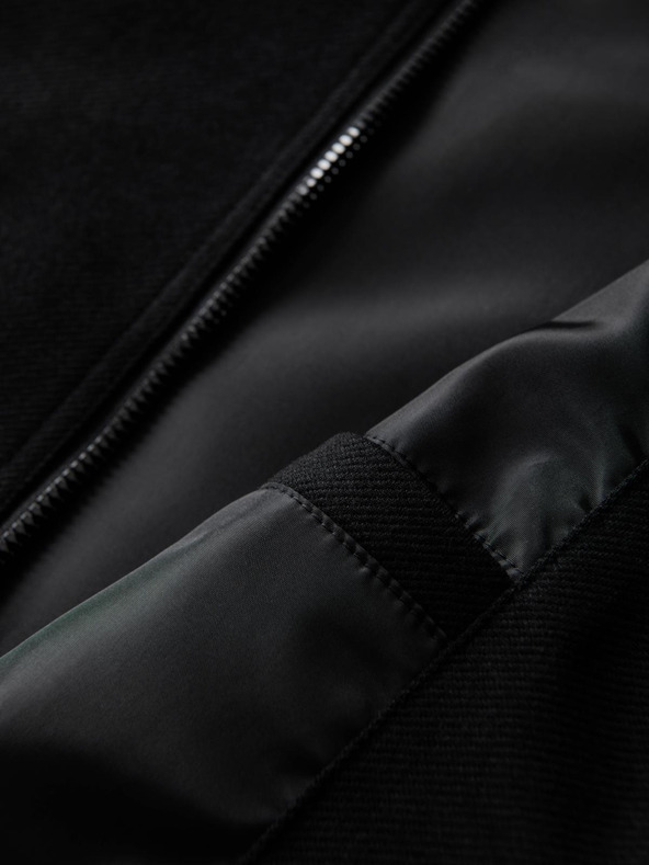 Ombre Clothing Muška bomber jakna s raglan rukavima - crna V1 OM-JANP-0159 Ombre Clothing