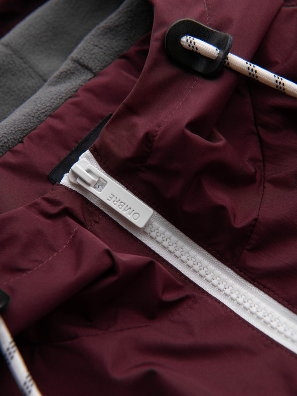 Ombre Clothing Muška lagana jakna regular fit s podstavom i kapuljačom - vino siva V3 OM-JANP-0242 Ombre Clothing