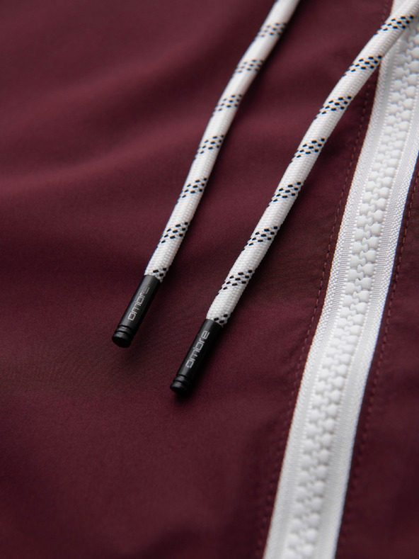 Ombre Clothing Muška lagana jakna regular fit s podstavom i kapuljačom - vino siva V3 OM-JANP-0242 Ombre Clothing