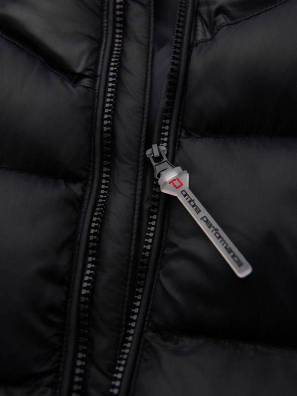 Ombre Clothing Muška moderna stepana jakna od kombiniranih materijala - crna V1 OM-JAHP-0303 Ombre Clothing