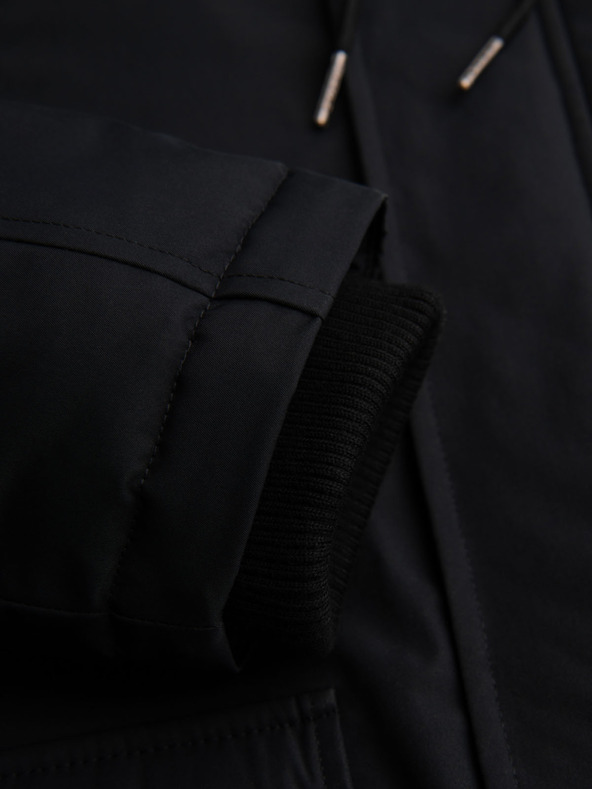 Ombre Clothing Klasična dugačka muška parka jakna - crna V6 OM-JAPJ-0313 Ombre Clothing