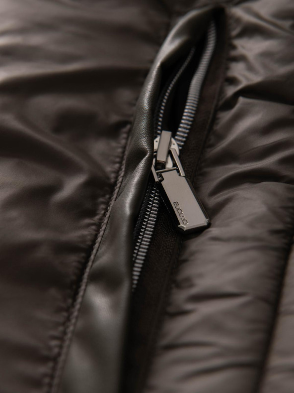 Ombre Clothing Muška klasična stepana jakna s pokrajnjom - maslinasta V3 OM-JALP-0261 Ombre Clothing