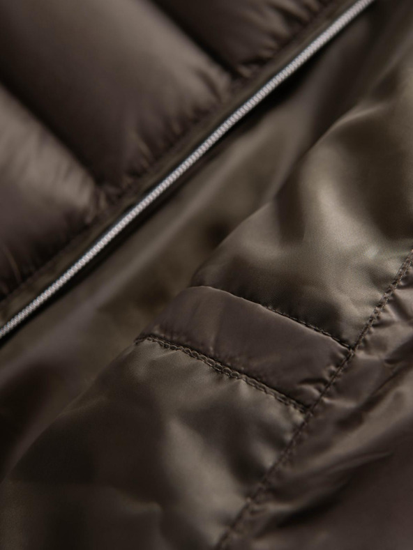 Ombre Clothing Muška klasična stepana jakna s pokrajnjom - maslinasta V3 OM-JALP-0261 Ombre Clothing