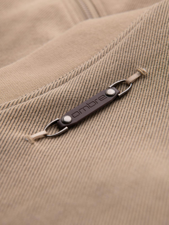 Ombre Clothing Muška bomber jakna s raglan rukavima - topla bež V2 OM-JANP-0159 Ombre Clothing