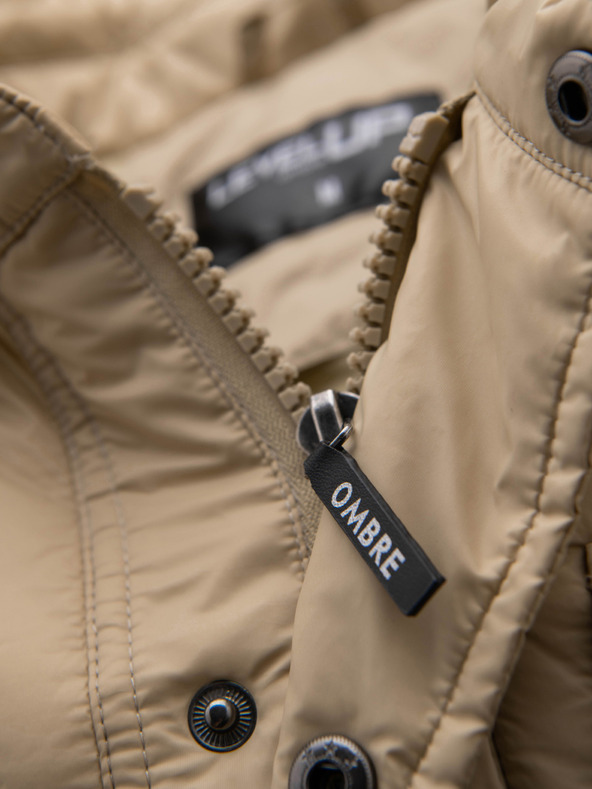 Ombre Clothing Muška stepana jakna s pretkama od košulje - bež V1 OM-JALP-0215 Ombre Clothing