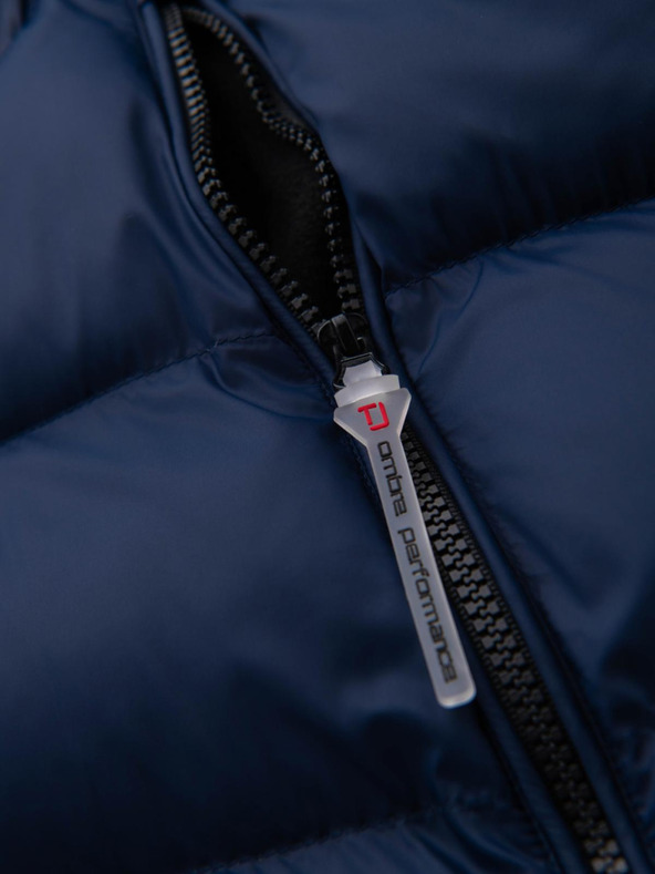 Ombre Clothing Muška moderna stepana jakna od kombiniranih materijala - tamno plava V2 OM-JAHP-0303 Ombre Clothing