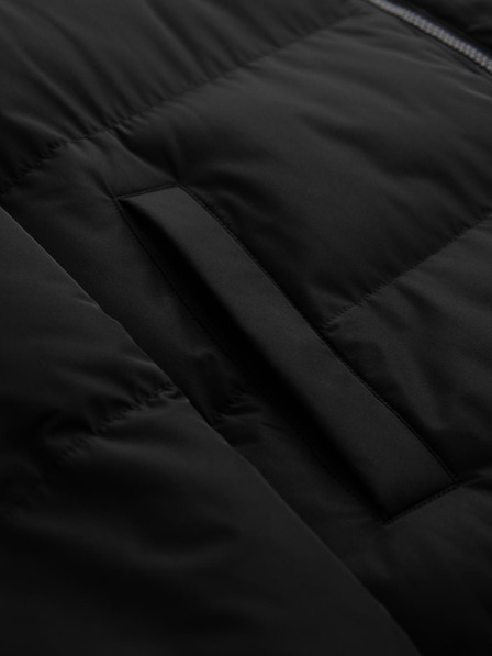 Ombre Clothing Muška klasična dugačka jakna s kapuljačom - crna V1 OM-JALJ-0269 Ombre Clothing