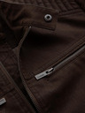 Ombre Clothing Muška stična jakna od ekokože s stojećim ovratnikom - tamno smeđa V1 C637 Ombre Clothing