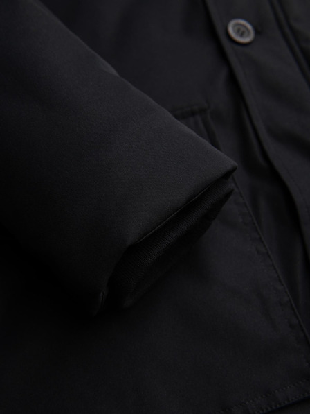 Ombre Clothing Elegantna muška parka s džepovima i kapuljačom - crna V1 OM-JAPJ-0287 Ombre Clothing