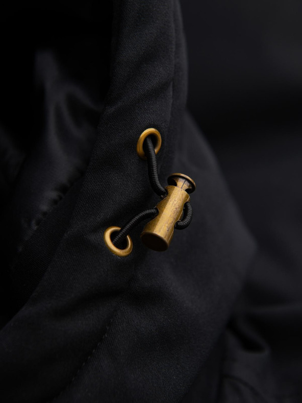 Ombre Clothing Elegantna muška parka s džepovima i kapuljačom - crna V1 OM-JAPJ-0287 Ombre Clothing