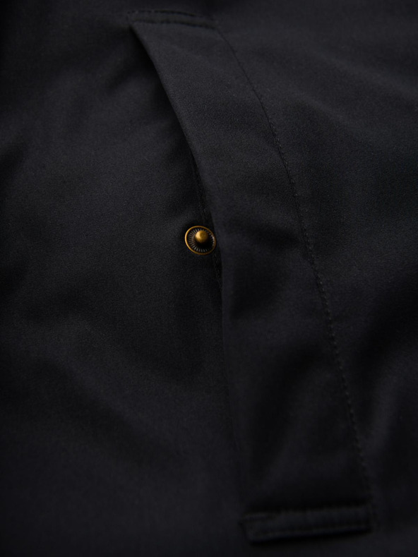 Ombre Clothing Elegantna muška parka s džepovima i kapuljačom - crna V1 OM-JAPJ-0287 Ombre Clothing